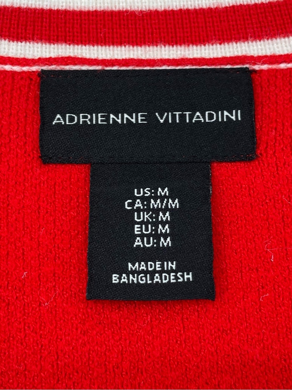 Adrienne Vittadini V-neck contrast-trim knit cardigan sweater - Picture 7 of 10